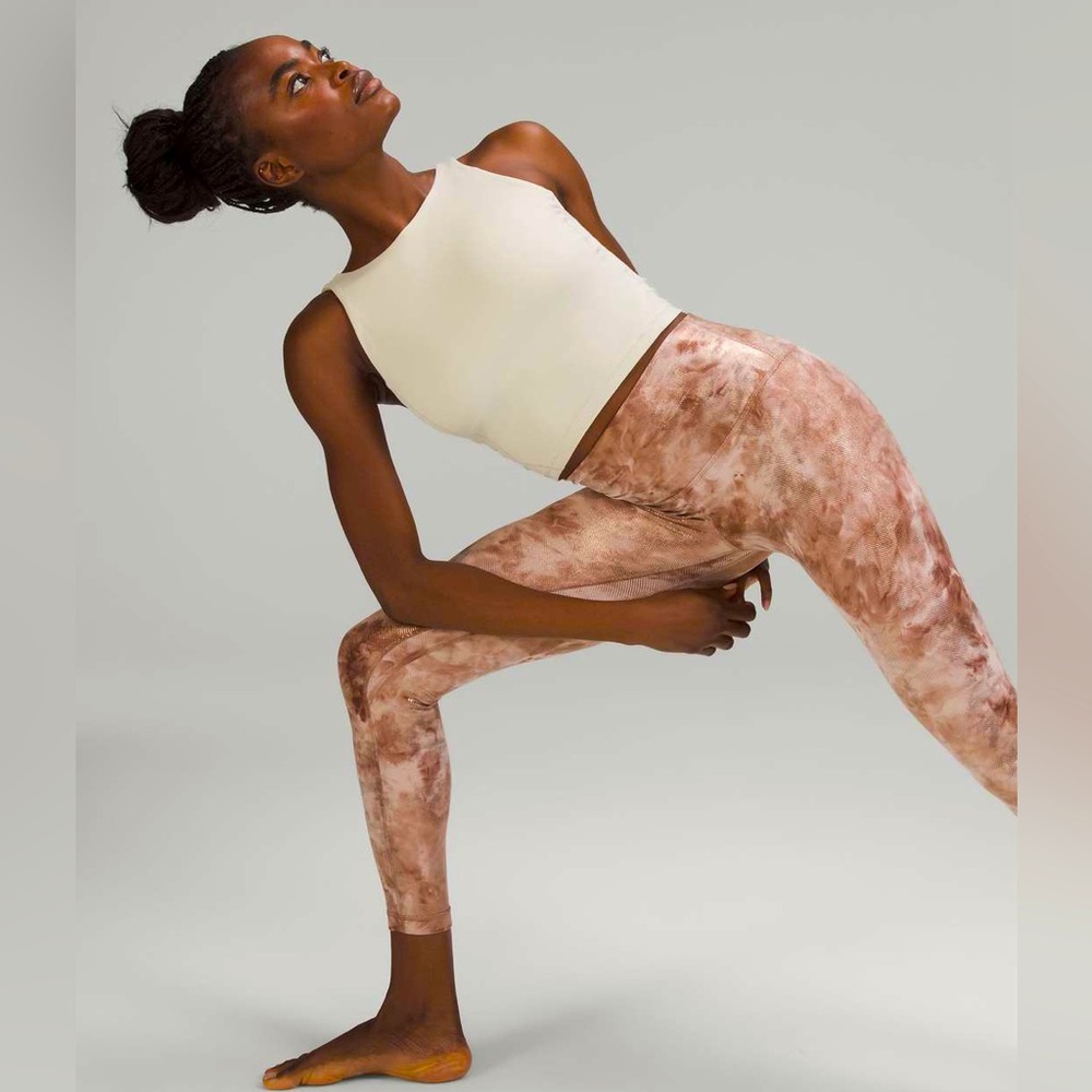 Lululemon High Rise Align Shine Diamond Dye Sz 10